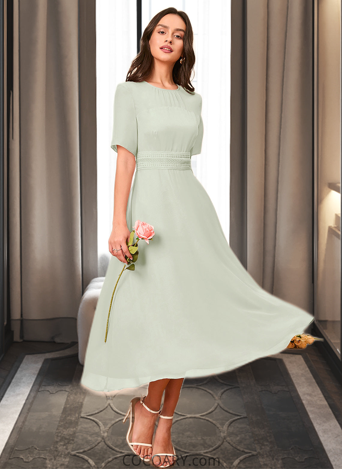 Stacy A-Line Knee-Length Bridesmaid Dress DA8P0012894