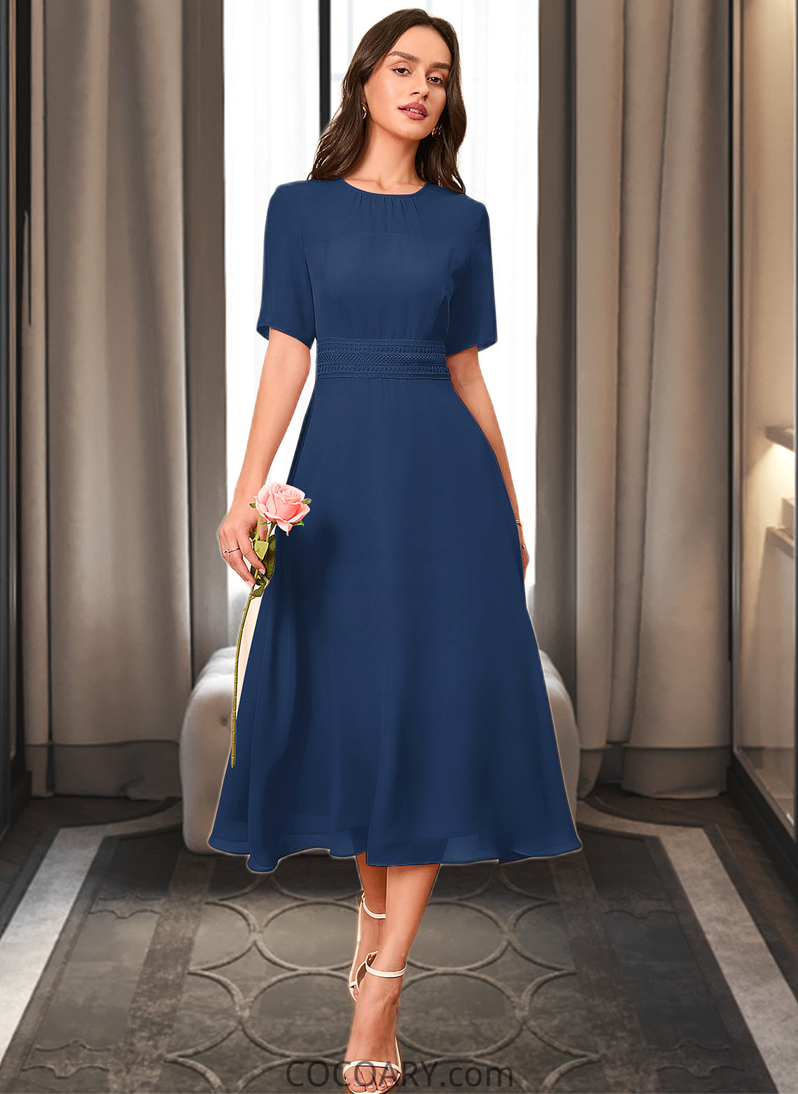 Stacy A-Line Knee-Length Bridesmaid Dress DA8P0012894