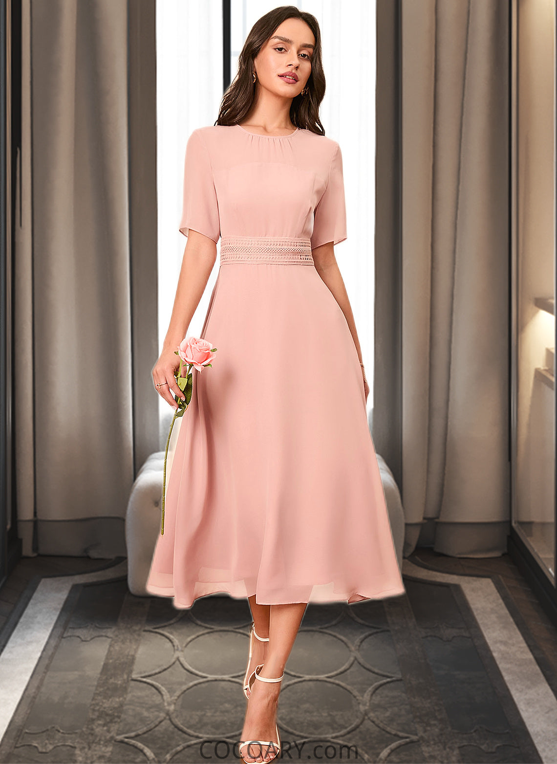 Stacy A-Line Knee-Length Bridesmaid Dress DA8P0012894