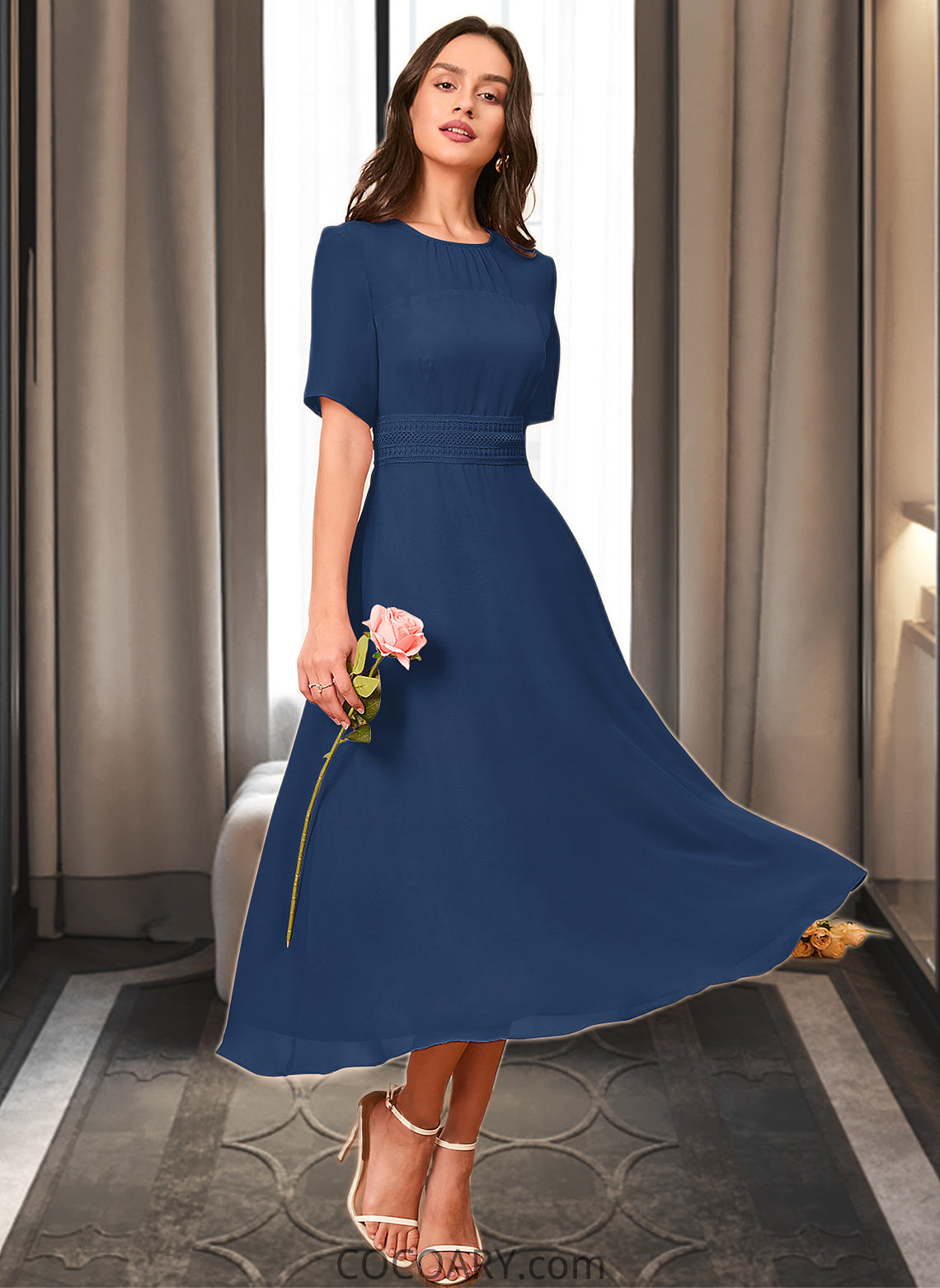 Stacy A-Line Knee-Length Bridesmaid Dress DA8P0012894