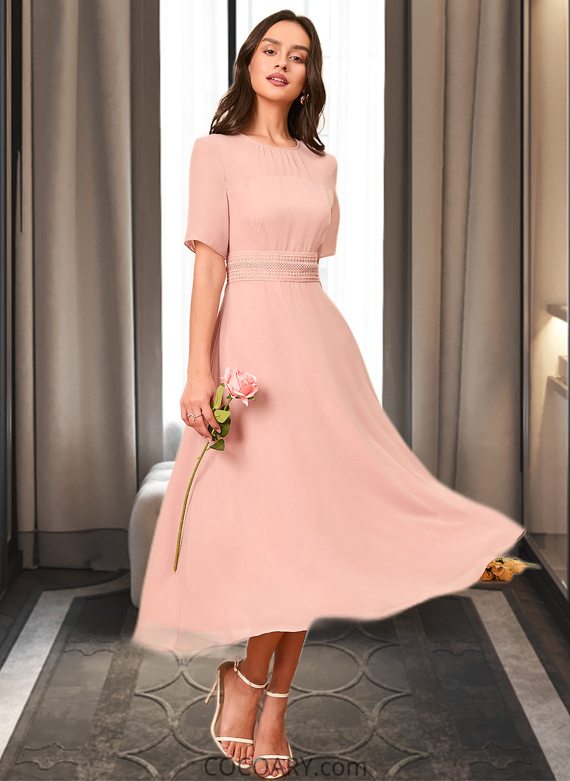 Stacy A-Line Knee-Length Bridesmaid Dress DA8P0012894