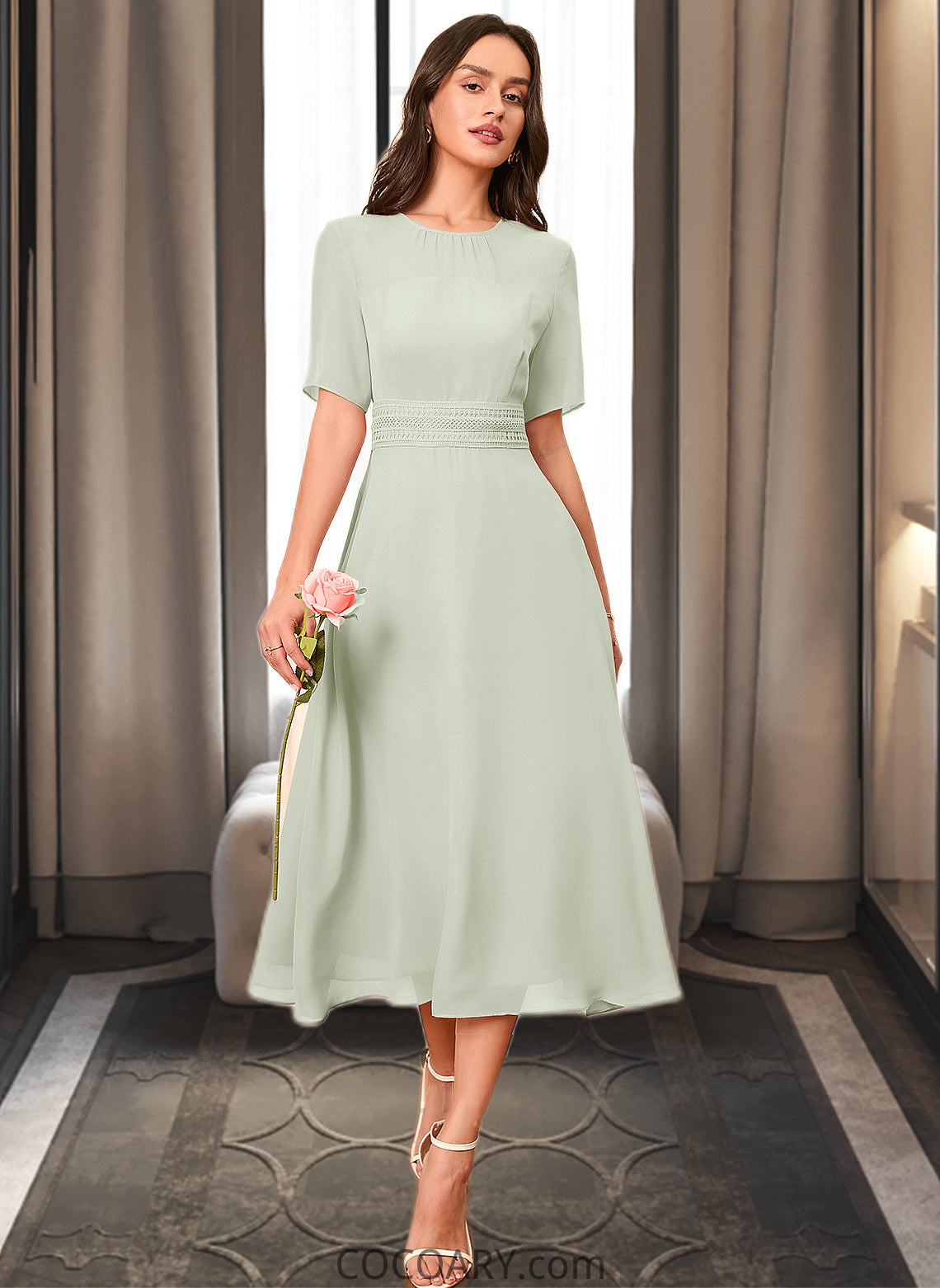 Stacy A-Line Knee-Length Bridesmaid Dress DA8P0012894