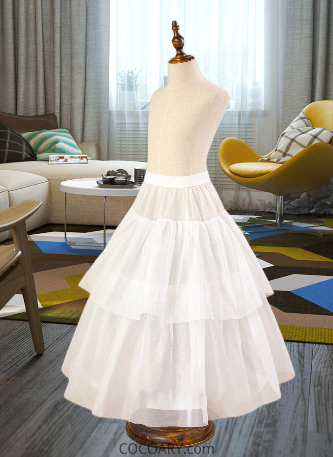 Kianna Ball-Gown/Princess Scoop Neck Floor-Length Tulle Junior Bridesmaid Dress With Sash Beading Bow(s) DA8P0013545