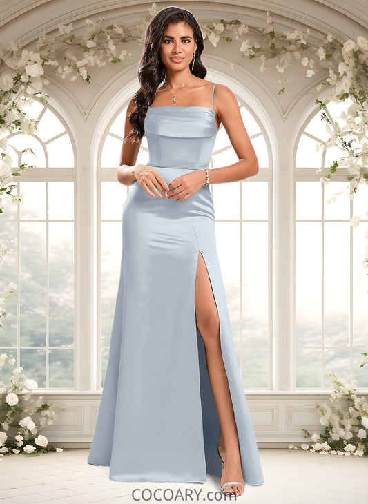 Martha Trumpet/Mermaid Off the Shoulder Square Floor-Length Satin Prom Dresses With Ruffle DA8P0025883