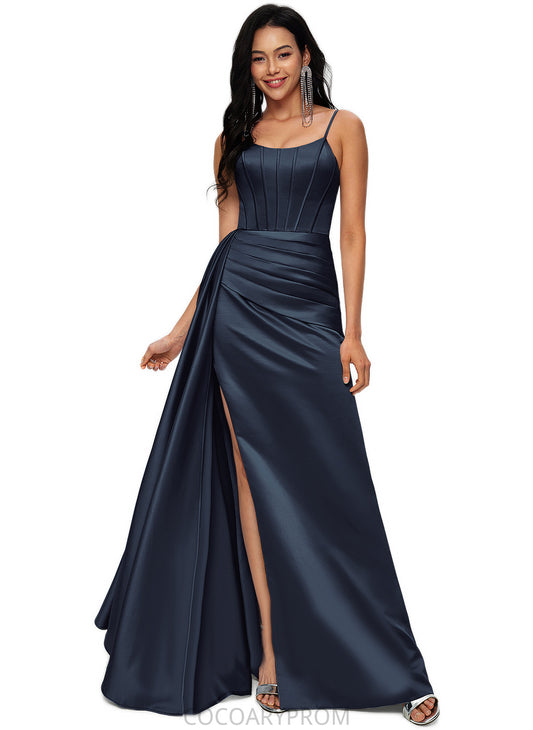 Khloe Sheath/Column Scoop Floor-Length Satin Prom Dresses DA8P0022196