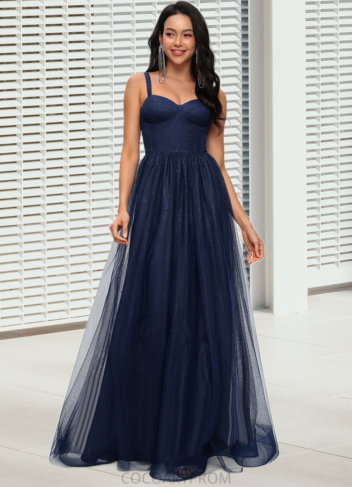 Mariela Ball-Gown/Princess Sweetheart Floor-Length Tulle Prom Dresses DA8P0022198