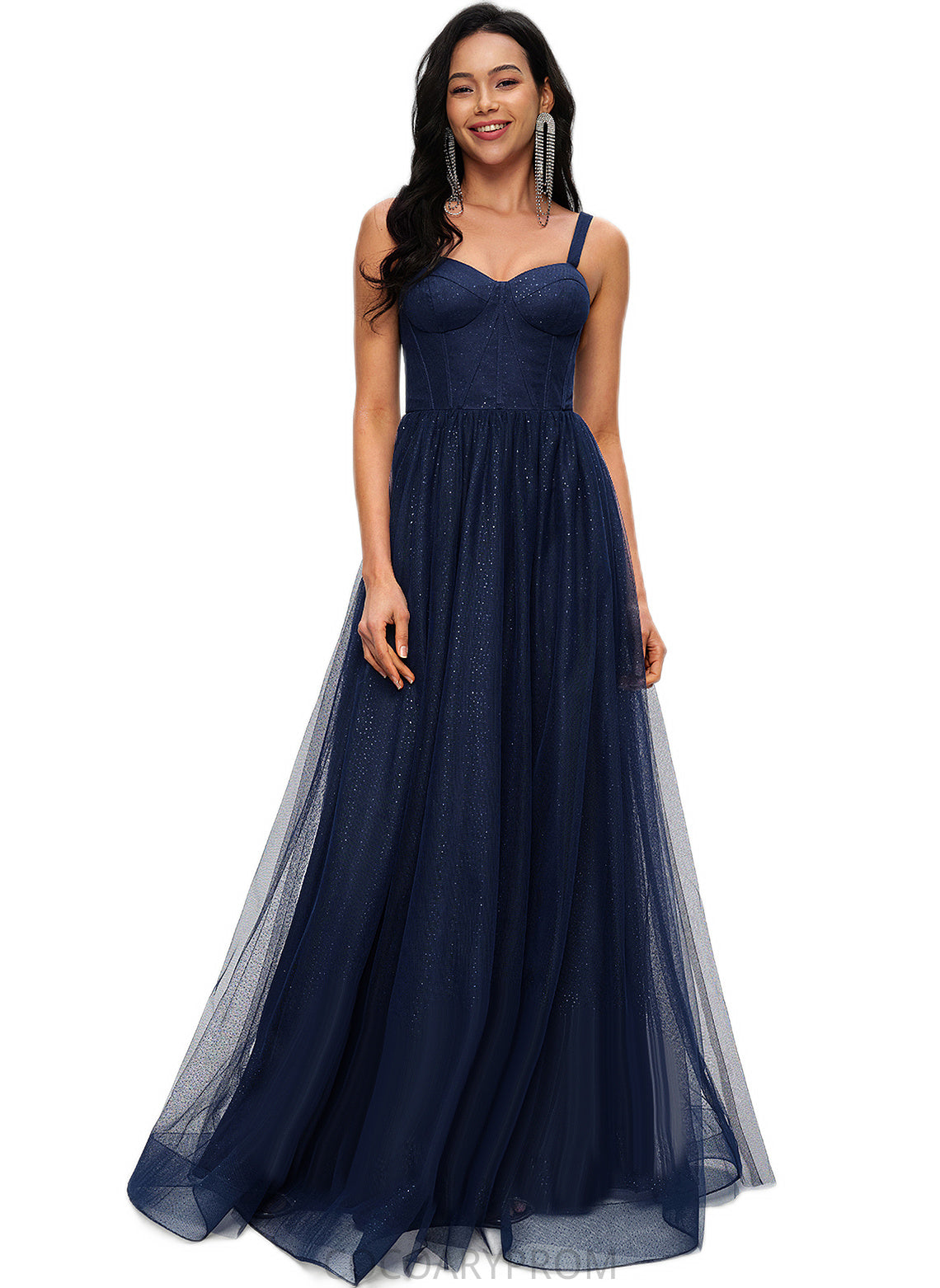 Melinda Ball-Gown/Princess Sweetheart Floor-Length Tulle Prom Dresses DA8P0022198