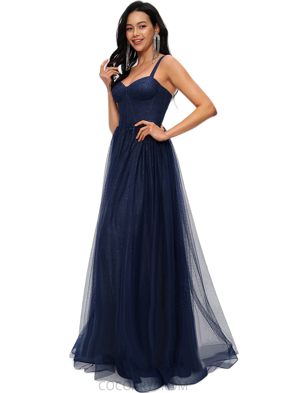 Melinda Ball-Gown/Princess Sweetheart Floor-Length Tulle Prom Dresses DA8P0022198