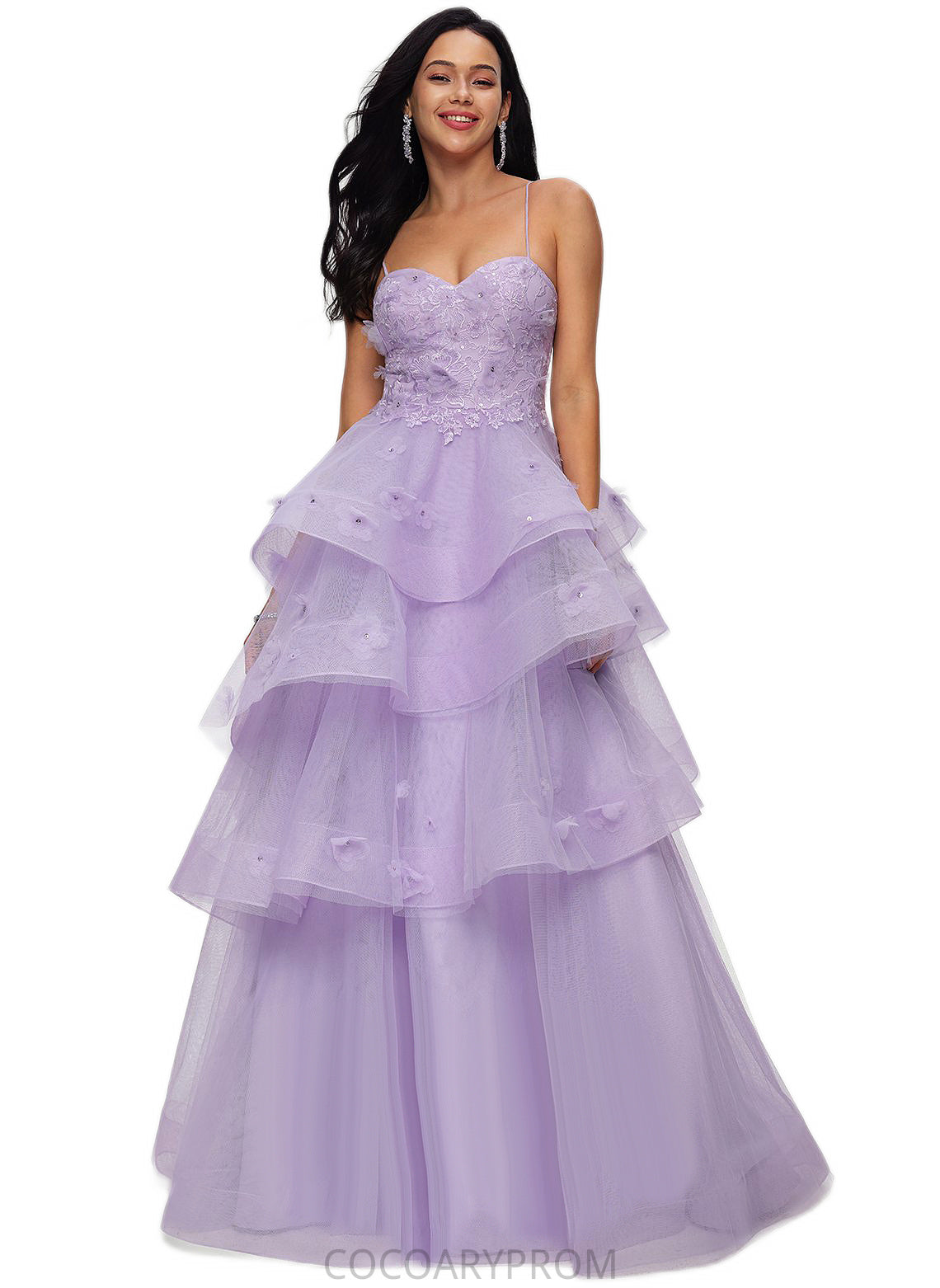 Joanna Ball-Gown/Princess Sweetheart Floor-Length Tulle Prom Dresses With Beading Sequins DA8P0022204