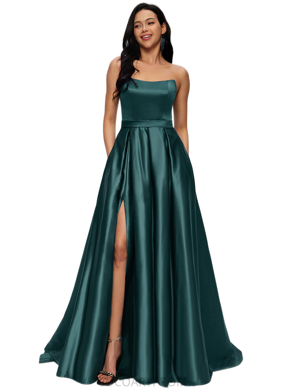 Jolie Ball-Gown/Princess Sweep Train Satin Prom Dresses DA8P0022207