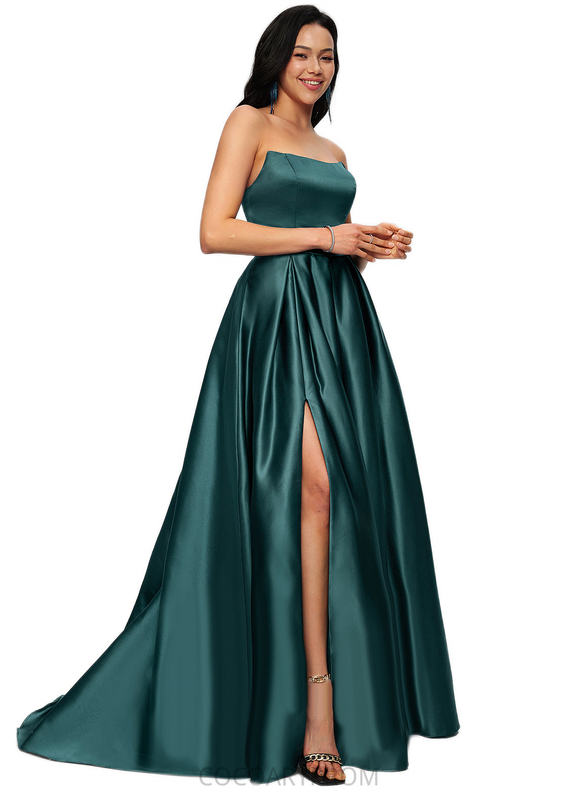 Jolie Ball-Gown/Princess Sweep Train Satin Prom Dresses DA8P0022207