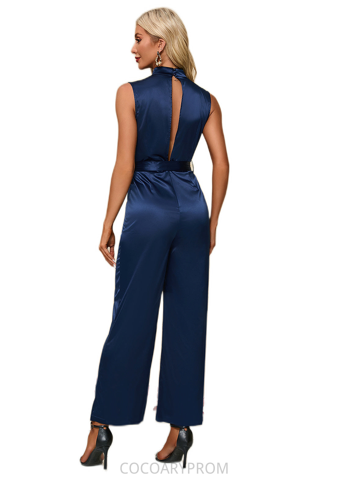 Kimora High Neck Elegant Jumpsuit/Pantsuit Satin Maxi Dresses DA8P0022324