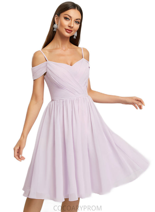 Jayda A-line V-Neck Knee-Length Chiffon Cocktail Dress With Pleated DA8P0022367