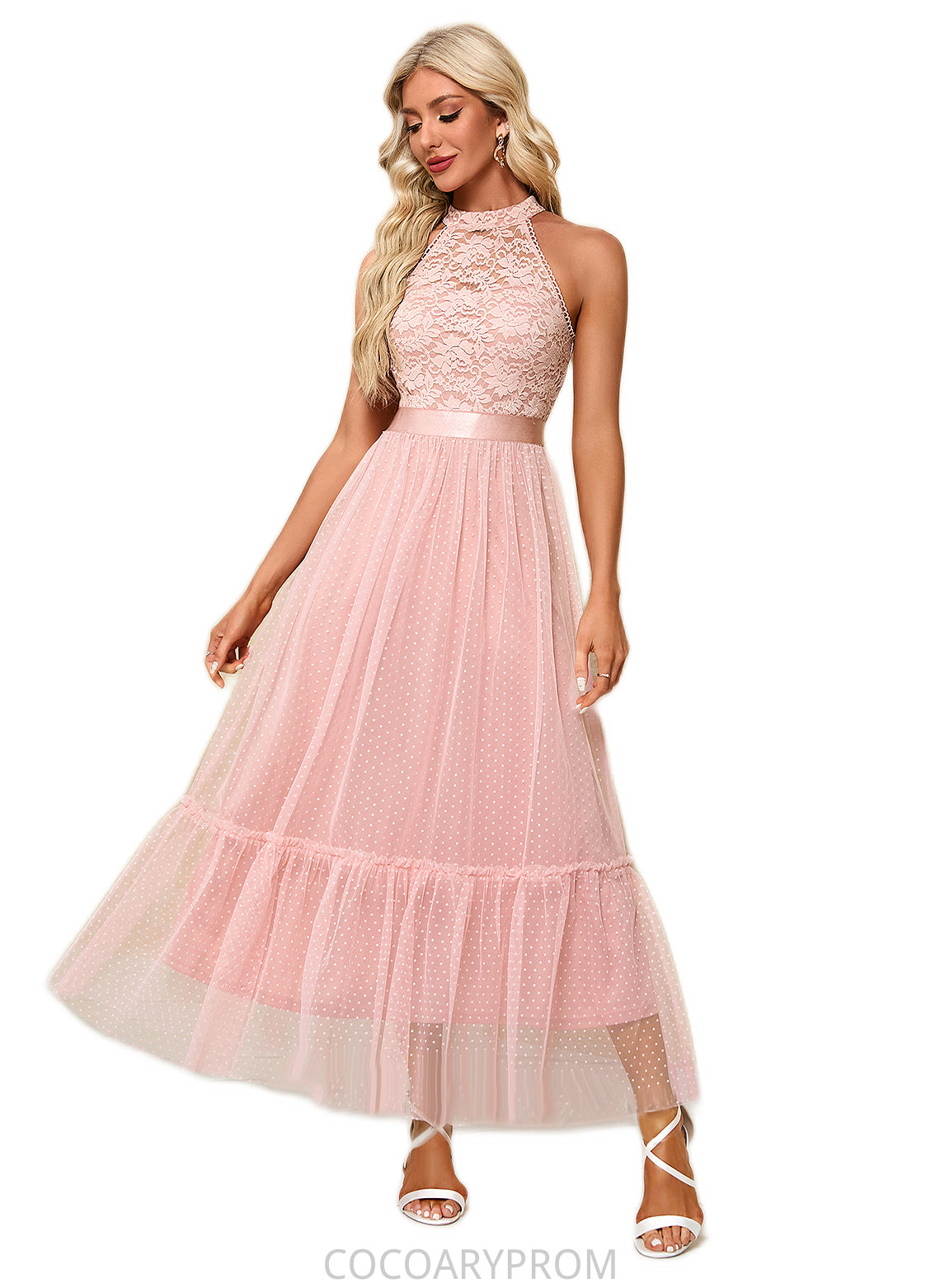 Madeleine Illusion Elegant A-line Tulle Midi Dresses DA8P0022452