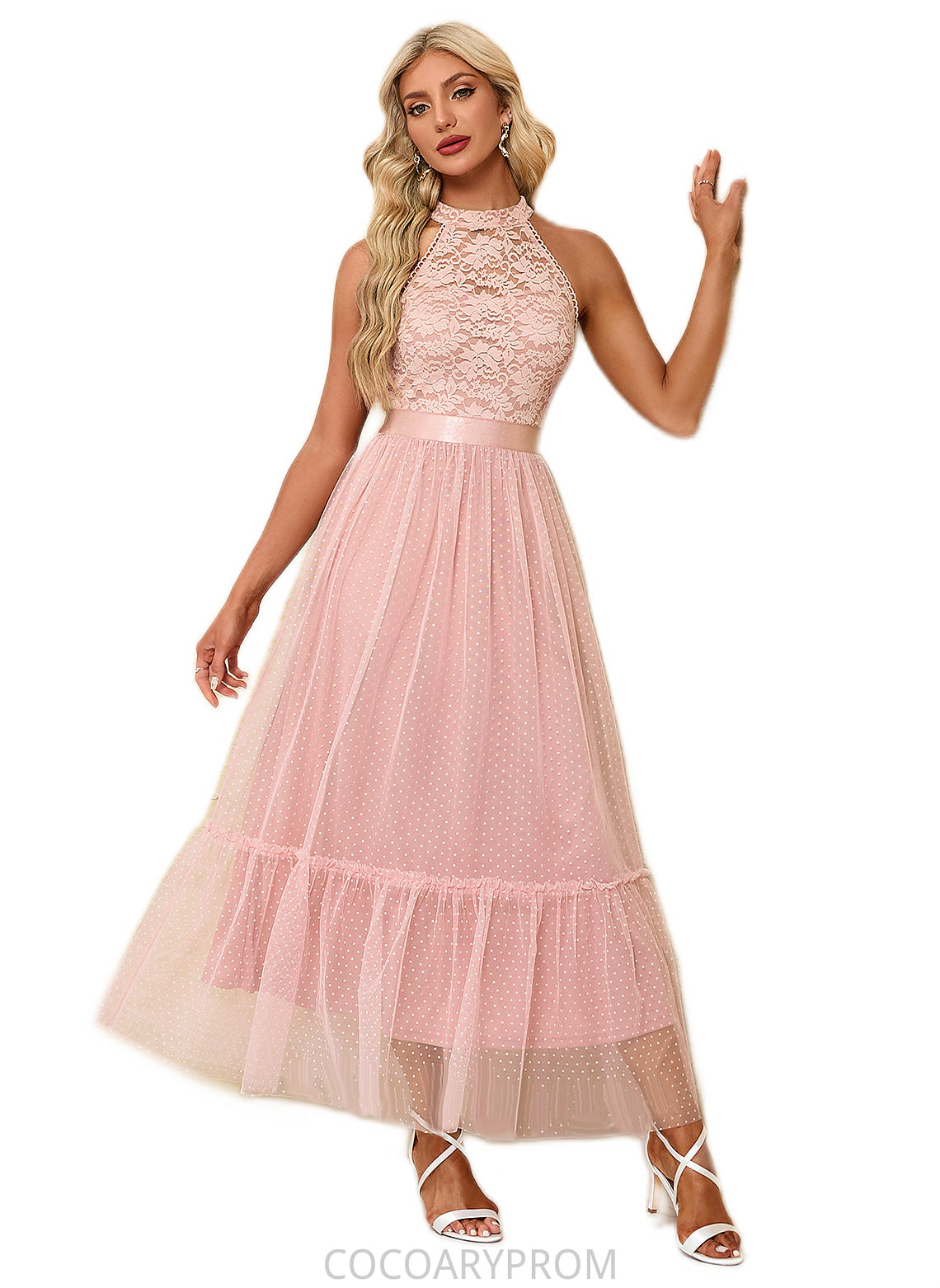 Madeleine Illusion Elegant A-line Tulle Midi Dresses DA8P0022452