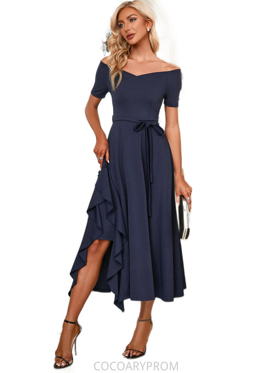 Heaven V-Neck Elegant A-line Cotton Blends Midi Dresses DA8P0022561