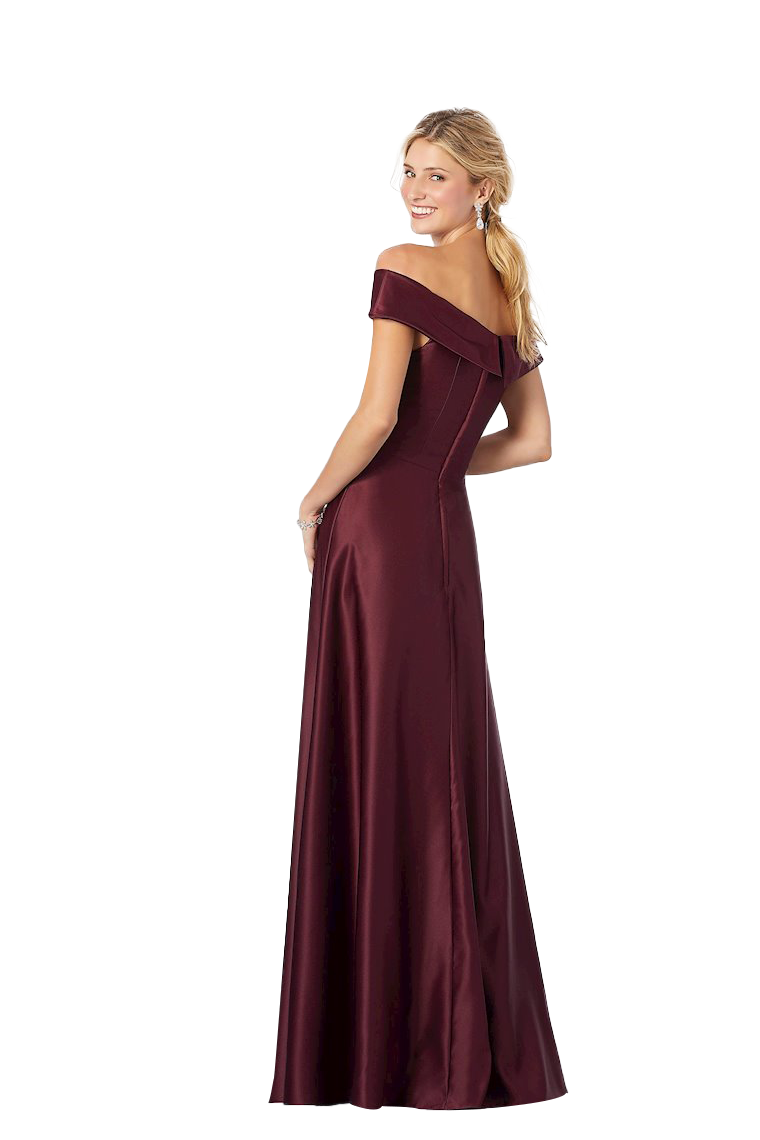 Alisa Floor Length Natural Waist Sleeveless Off The Shoulder A-Line/Princess Bridesmaid Dresses