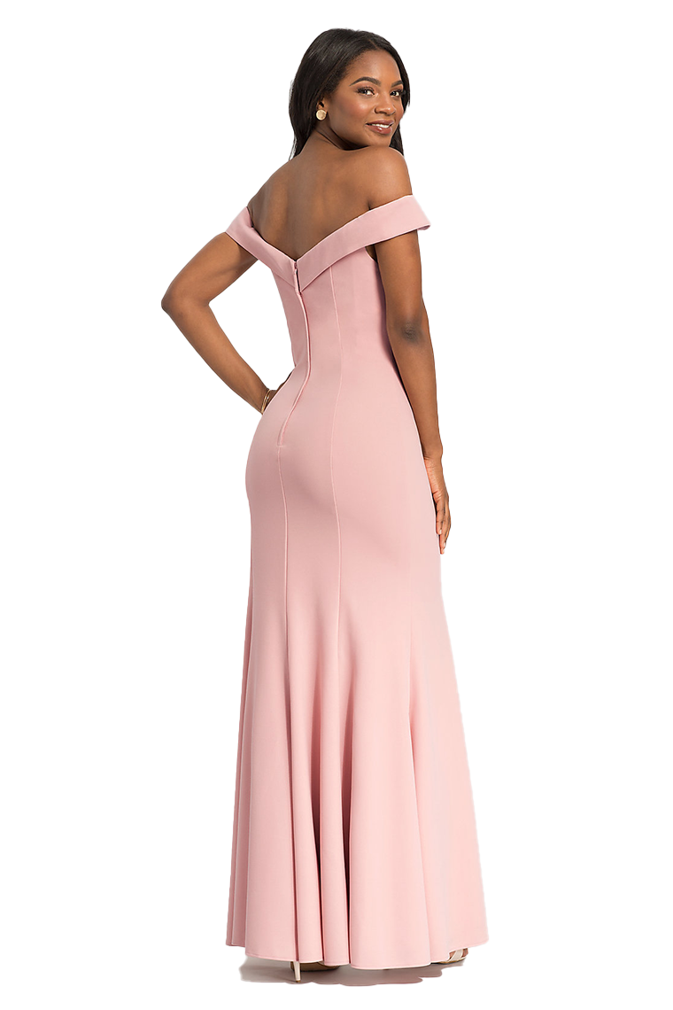 Vanessa Sleeveless Off The Shoulder Natural Waist A-Line/Princess Chiffon Floor Length Bridesmaid Dresses