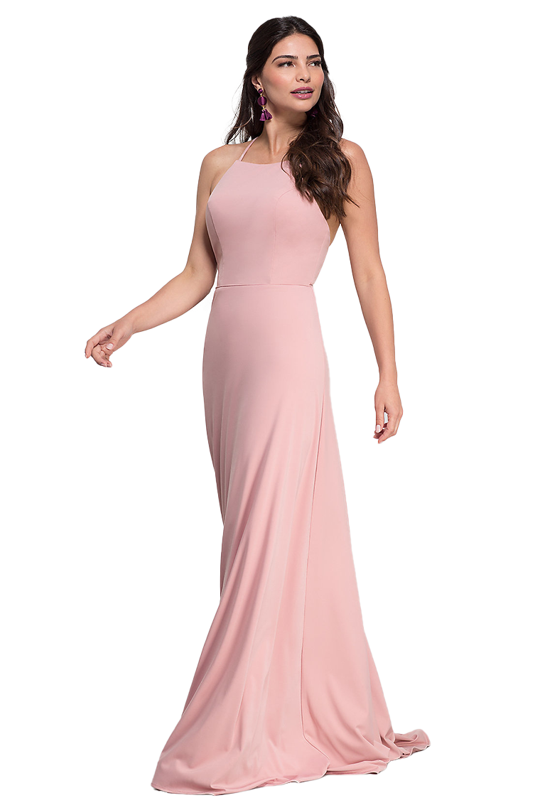 Cornelia Satin Floor Length Natural Waist Spaghetti Straps A-Line/Princess Sleeveless Bridesmaid Dresses