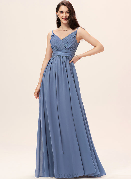 Straps A-Line Neckline Silhouette Length Fabric Floor-Length V-neck Jordan Floor Length Sleeveless Spaghetti Staps Bridesmaid Dresses