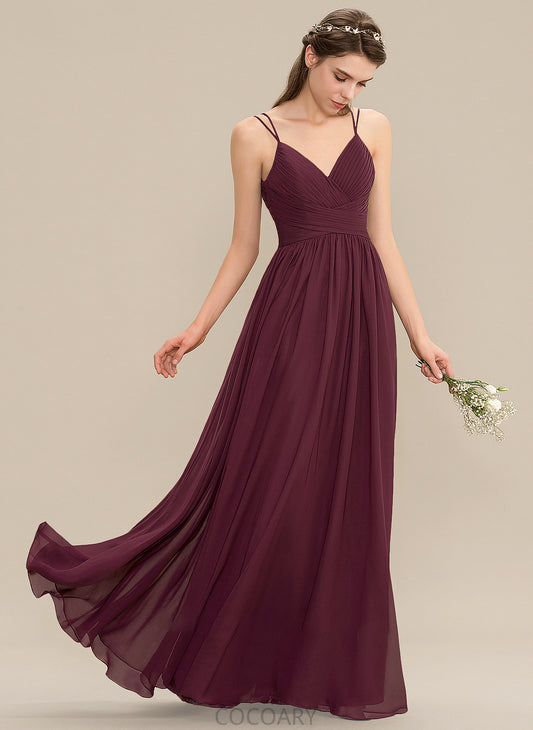 V-neck Fabric Silhouette Ruffle Length A-Line Neckline Embellishment Floor-Length Ashly A-Line/Princess Floor Length Bridesmaid Dresses