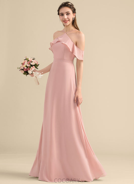 CascadingRuffles Length Fabric Neckline A-Line V-neck Bow(s) Floor-Length Embellishment Silhouette Precious Floor Length Bridesmaid Dresses