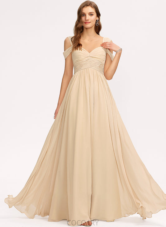 Ruffle Floor-Length Fabric Neckline Length V-neck Silhouette Embellishment A-Line Katelynn A-Line/Princess Spaghetti Staps Bridesmaid Dresses