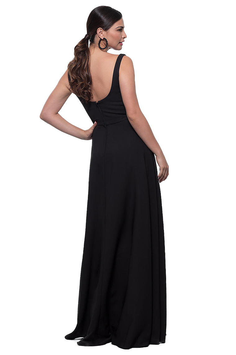 Sandy A-Line/Princess Natural Waist Floor Length Satin Straps Sleeveless Bridesmaid Dresses