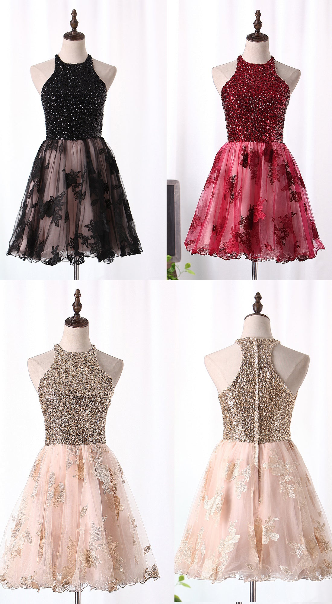 Impressive A-line With Sequins Knee Length Homecoming Dresses