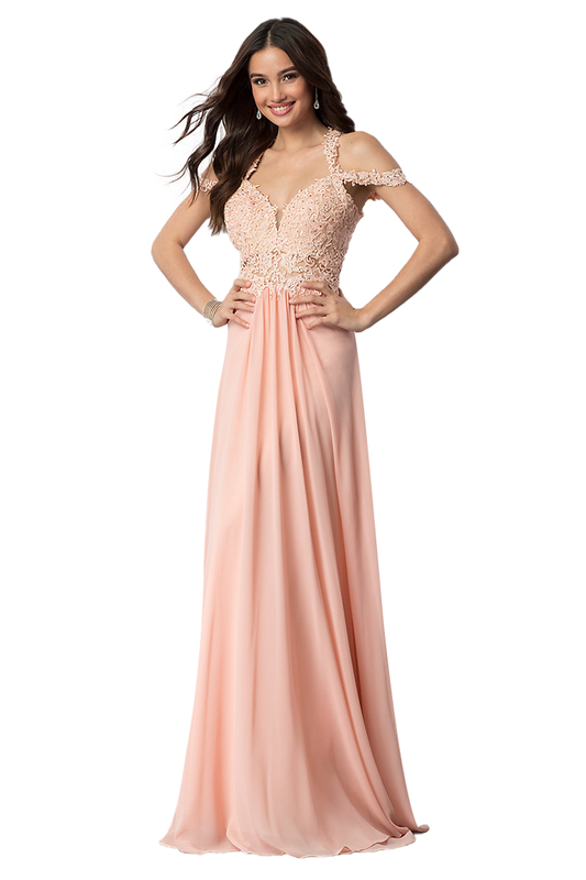 Frederica Chiffon Sleeveless A-Line/Princess Natural Waist Floor Length Straps Bridesmaid Dresses