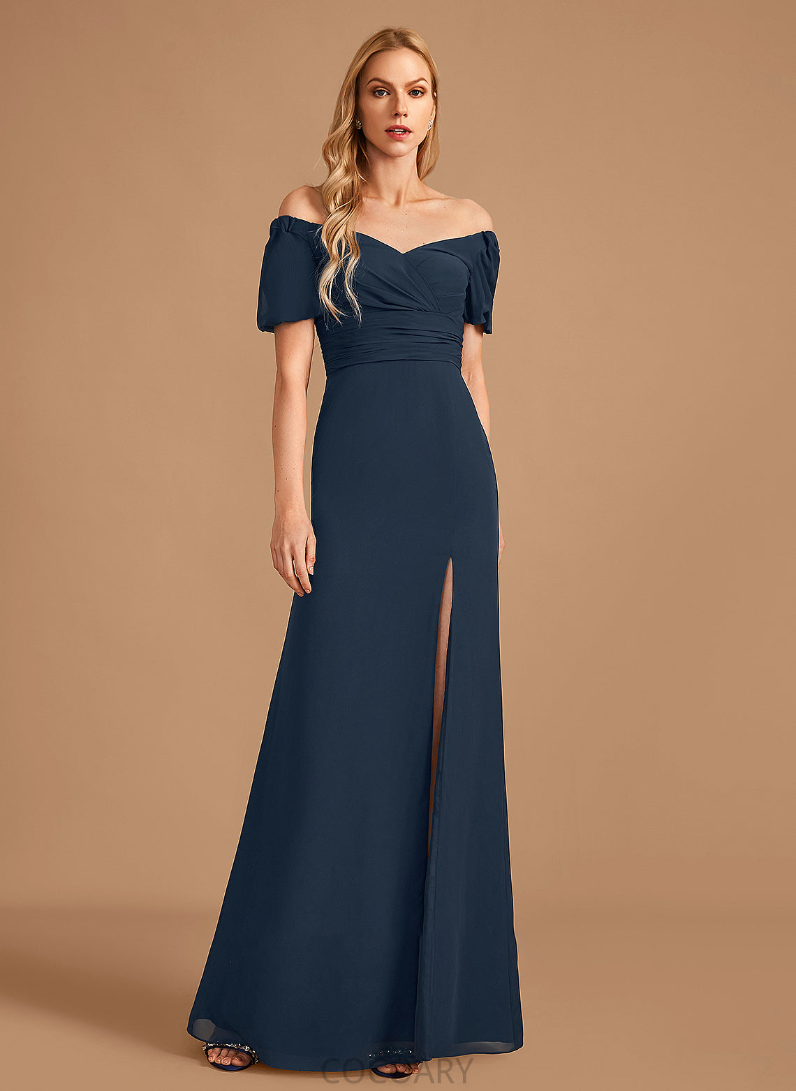 Embellishment V-neck SplitFront Neckline Sheath/Column Floor-Length Silhouette Fabric Length Irene A-Line/Princess Sweetheart Bridesmaid Dresses