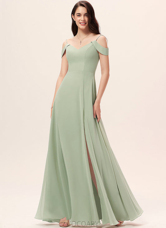 SplitFront A-Line Embellishment Length Floor-Length Neckline Silhouette Fabric V-neck Joanne Scoop Floor Length Bridesmaid Dresses