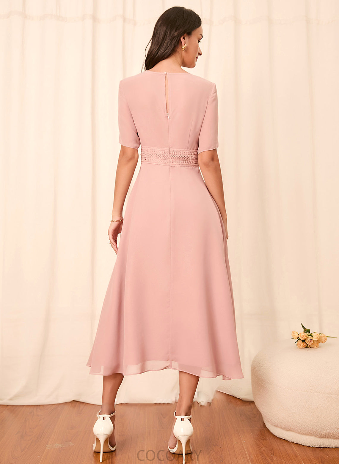 Sleeve Straps Length Silhouette A-Line Sleeves Knee-Length Fabric Jade Floor Length Scoop Sleeveless Bridesmaid Dresses