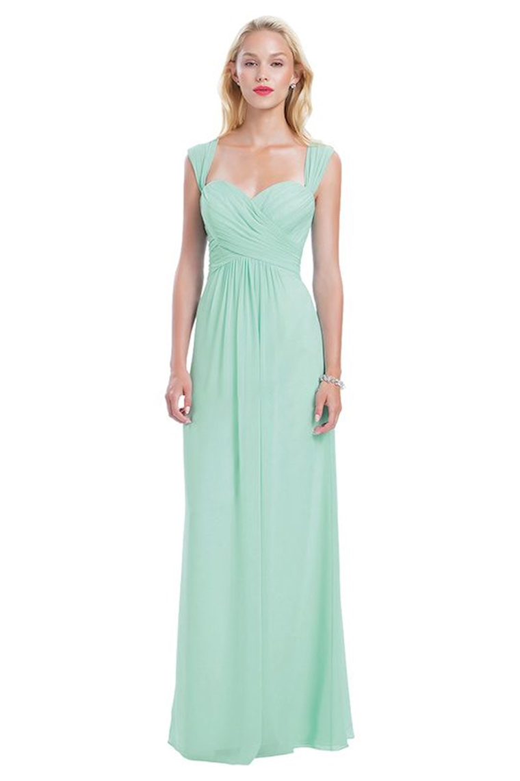 Vanessa Floor Length Sweetheart Chiffon Natural Waist Sleeveless A-Line/Princess Bridesmaid Dresses