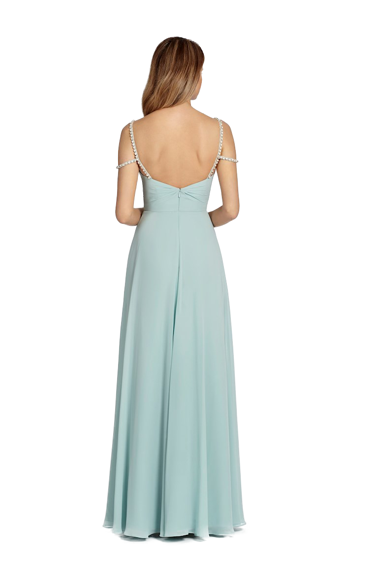 Lynn A-Line/Princess Natural Waist Sleeveless Spaghetti Straps Floor Length Chiffon Bridesmaid Dresses