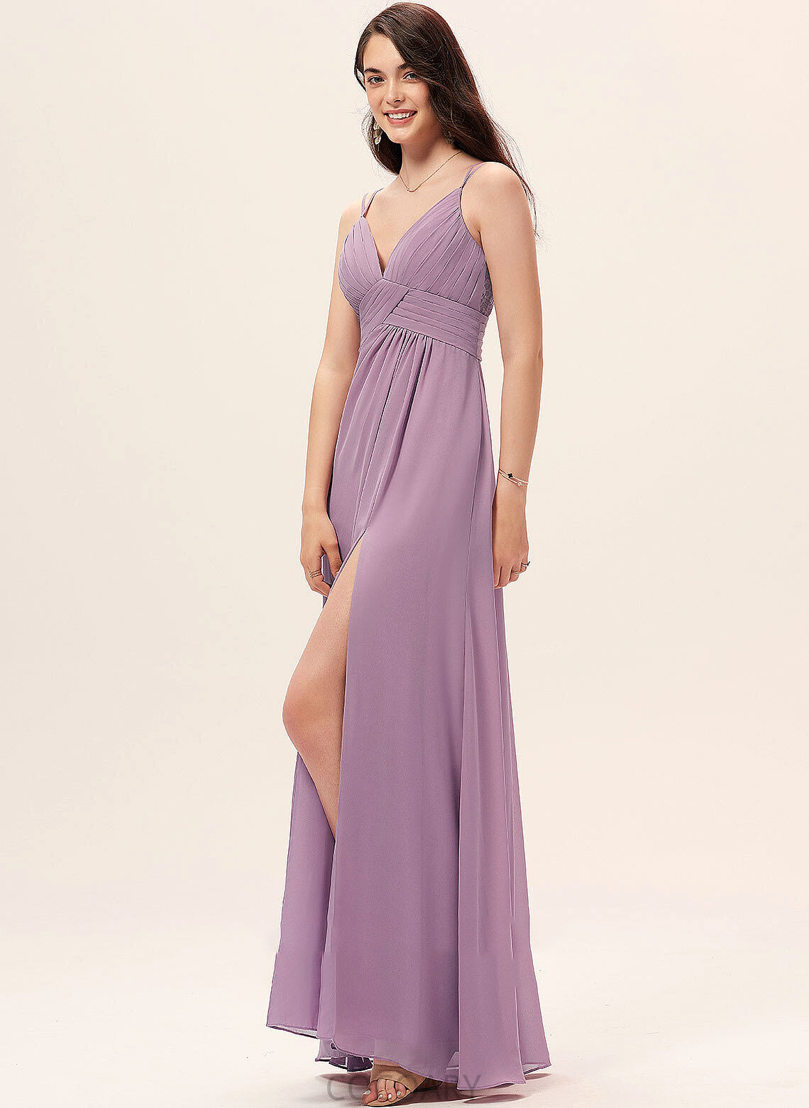 Straps Fabric Floor-Length Sweetheart Length Silhouette Neckline A-Line Janet Sleeveless Floor Length A-Line/Princess Bridesmaid Dresses