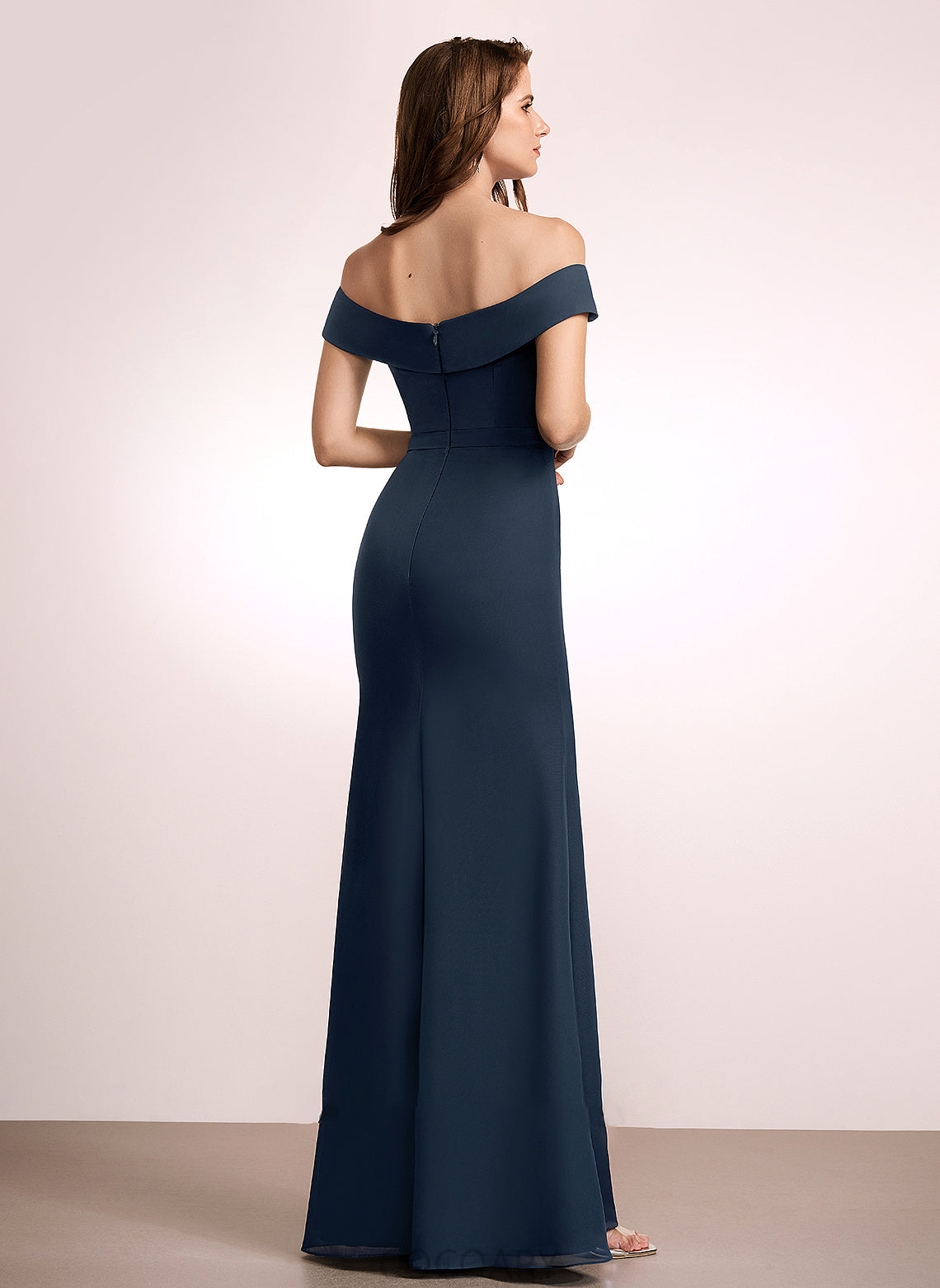 A-Line Fabric Embellishment Off-the-Shoulder Floor-Length Silhouette Length Ruffle Neckline Armani Floor Length V-Neck Bridesmaid Dresses