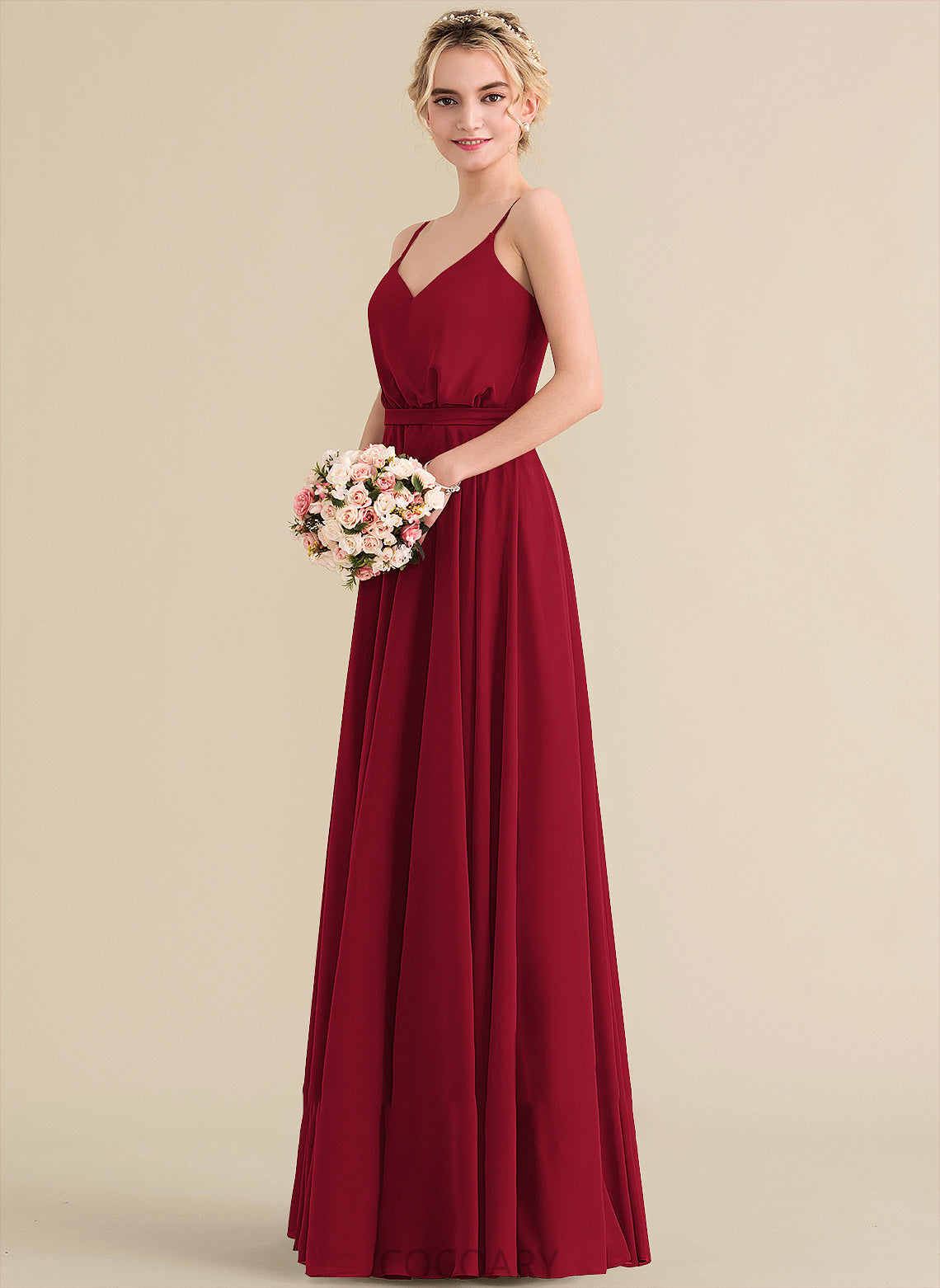 Fabric Silhouette Neckline Length A-Line V-neck Embellishment Floor-Length Bow(s) Jess Floor Length A-Line/Princess Bridesmaid Dresses