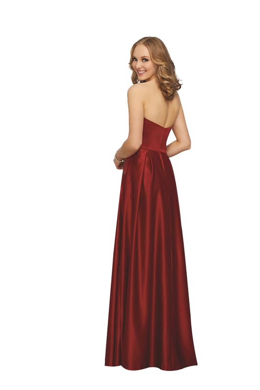 Kay Sleeveless Satin A-Line/Princess Floor Length Natural Waist Bridesmaid Dresses