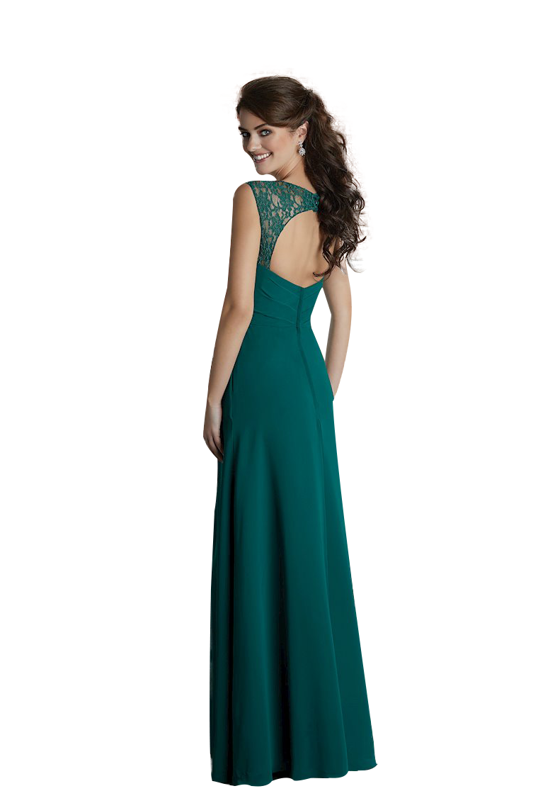 Kay Sleeveless A-Line/Princess Natural Waist Floor Length Chiffon V-Neck Bridesmaid Dresses